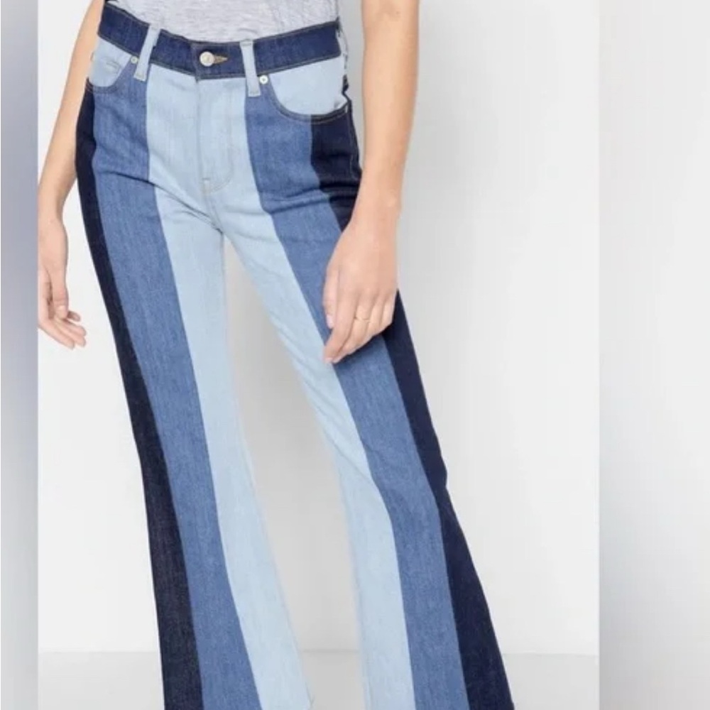 7 For All Mankind Ali Patchwork CroppedFlare Jeans Flare Jeans